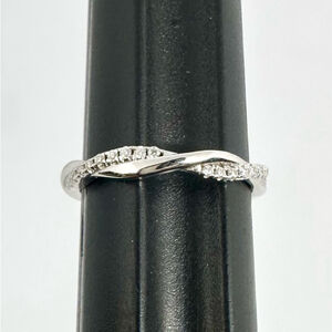Moissanite Wedding Band Twisted Ring Anniversary GRA Certified 925 18K
